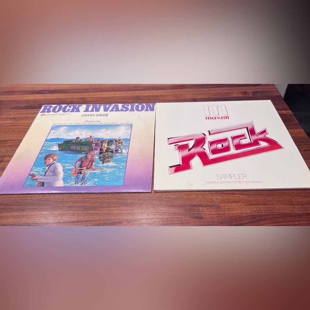 TWO VTG Rock Albums- K-tel Rock Invasion + Rock sampler (rare)